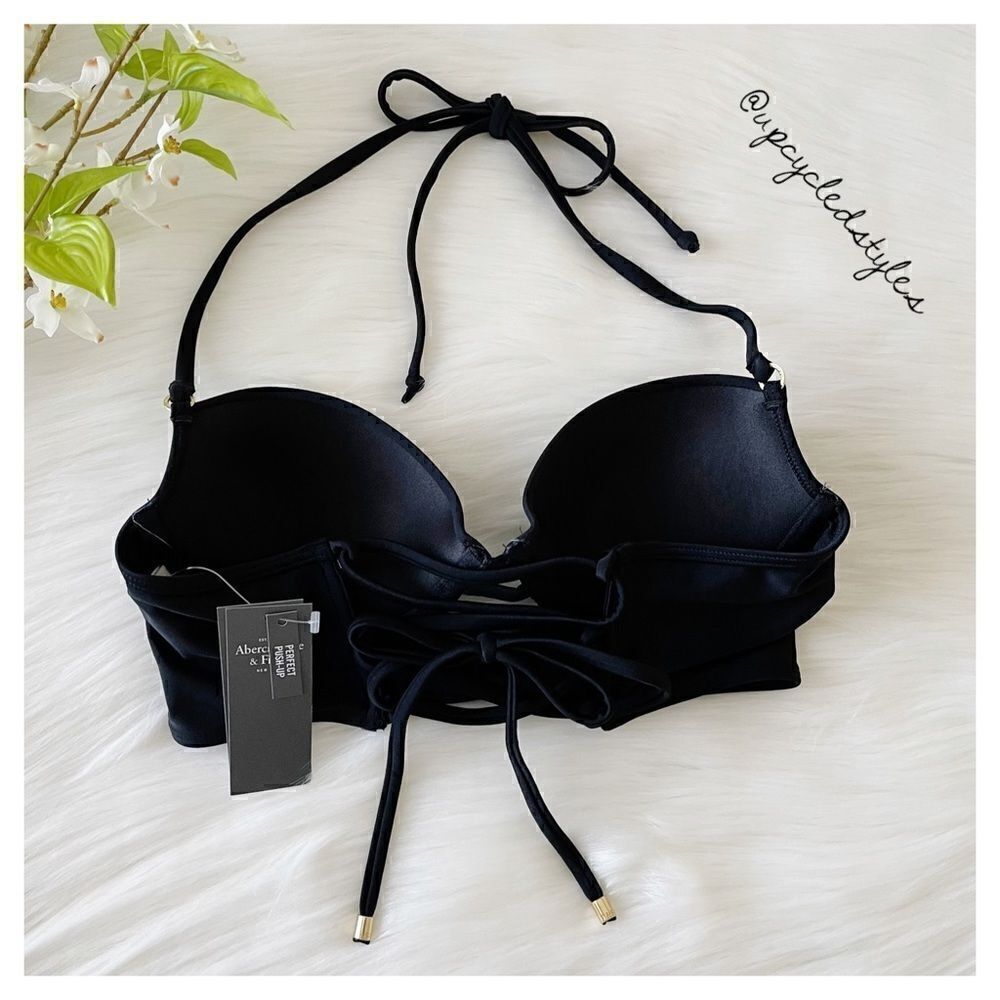 NWT A&F Push Up Plunge Bikini Bra Top 34B - Picture 6 of 13